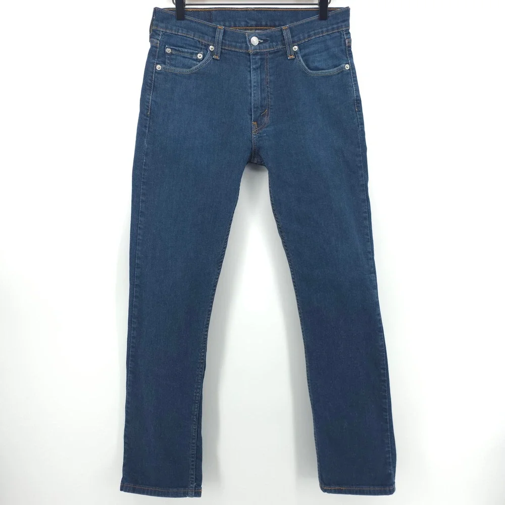 Levis Men's Jeans 513 Slim Straight 30x32‎ Blue Medium Wash Denim Pants